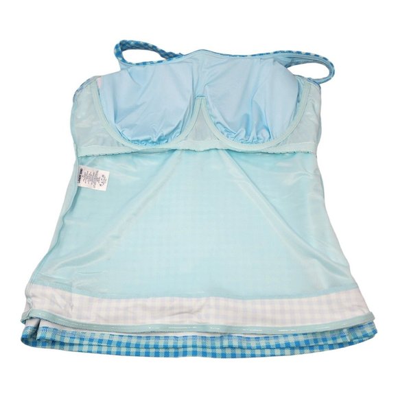Lands End Tankini Swim Top 18 Square Neck Underwire Bra Tummy Control Swimsuit - Picture 4 of 15